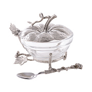 Чаша стеклянная с ложкой "Тыковка"