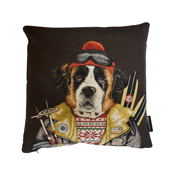 Подушка "Лыжник Сенбернар" Подушка "Лыжник Сенбернар"
