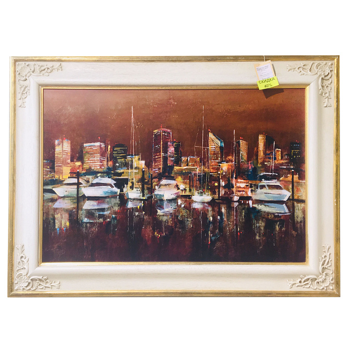 Картина "Ночной вид на гавань" Картина "Ночной вид на гавань"